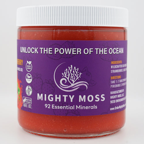 Mighty Moss strawberry sea-moss gel